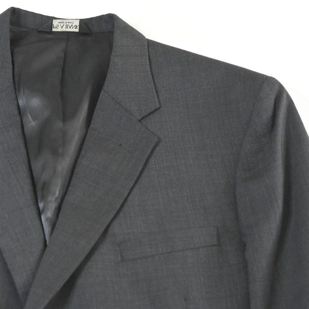 Jos. A. Bank‎ 48R Dark Gray 100% Wool Mens Blazer Suit Jacket Sport Coat_2